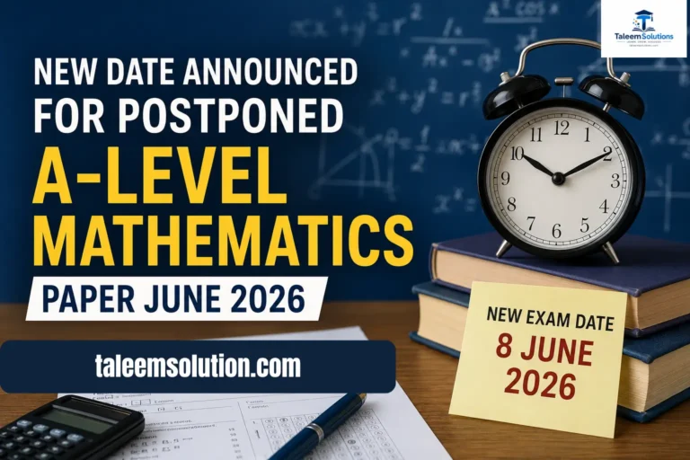 CIE Confirms New Date for A-Level Mathematics Paper 32