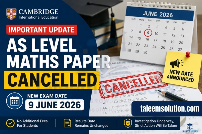 New Date for Cancelled AS Level Maths Exam
