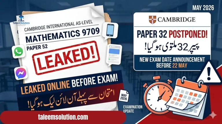 Cambridge AS-Level Mathematics Paper 52 leak