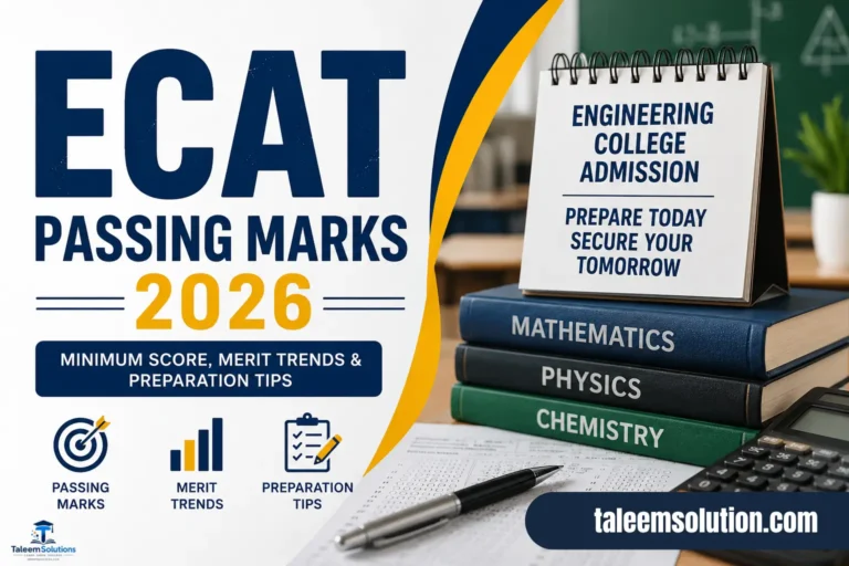 ECAT Passing Marks 2026 – All about ECAT
