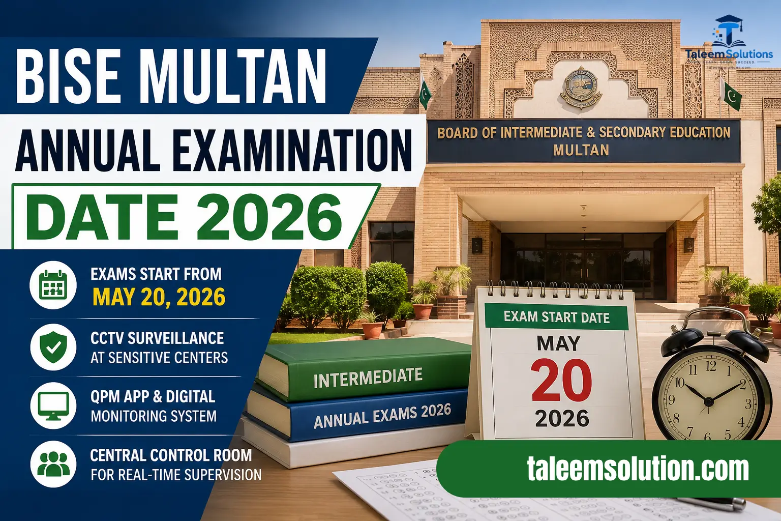 BISE Multan Annual Examination Date 2026 Announced