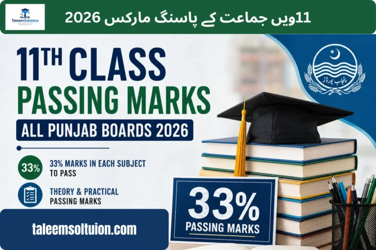 11th Class Passing Marks of All Punjab Boards 2026