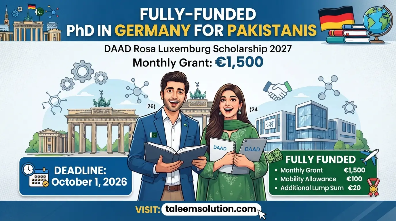 Fully-Funded PhD in Germany With €1,500 Monthly Announced for Pakistanis