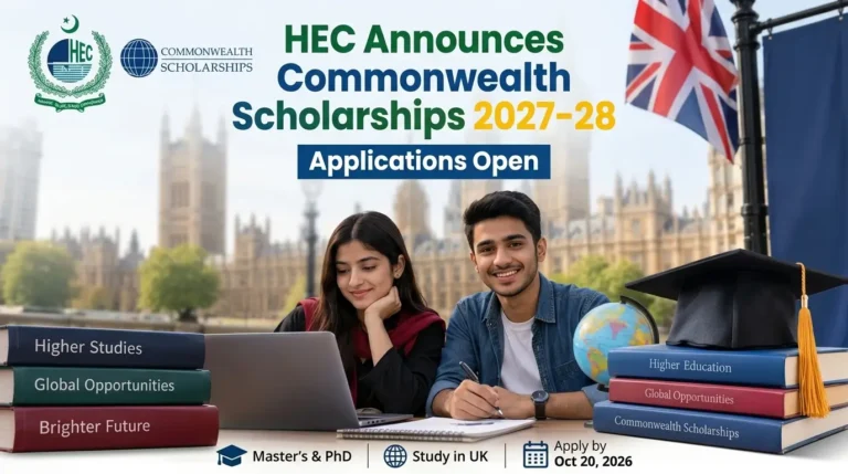 HEC Announces Commonwealth Scholarships 2027–28