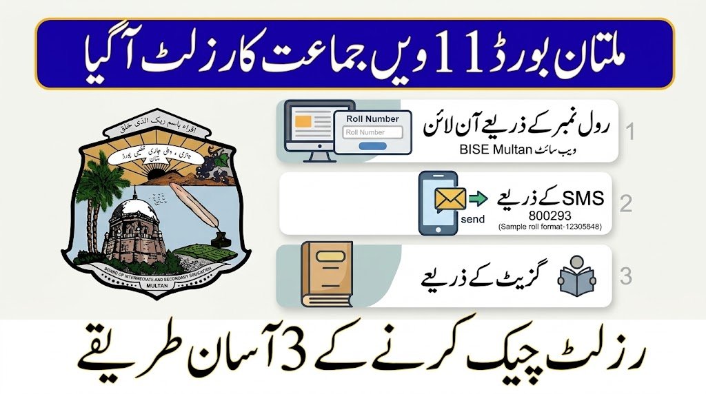 3 Ways to Check BISE Multan Board 11th Class Result 2026